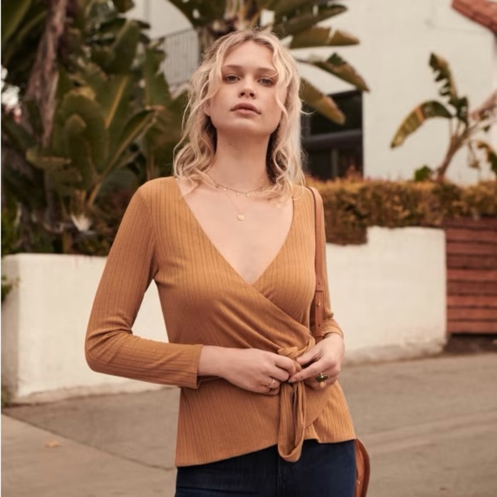 Sezane Sonia Wrap Top